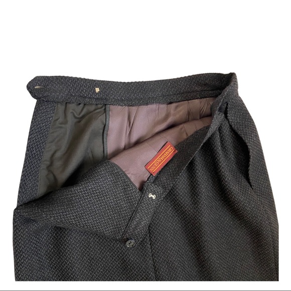 Vintage Soft Wool Blend Lined Skirt A-line w/ Back Button Slit by Graham & Gunn - Picture 3 of 13